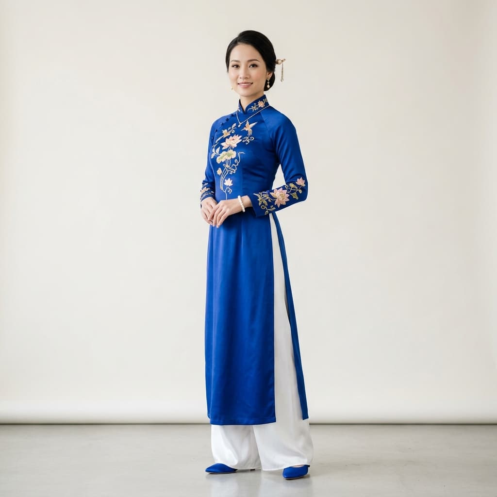 Áo Dài Lụa Tơ Tằm Truyền Thống